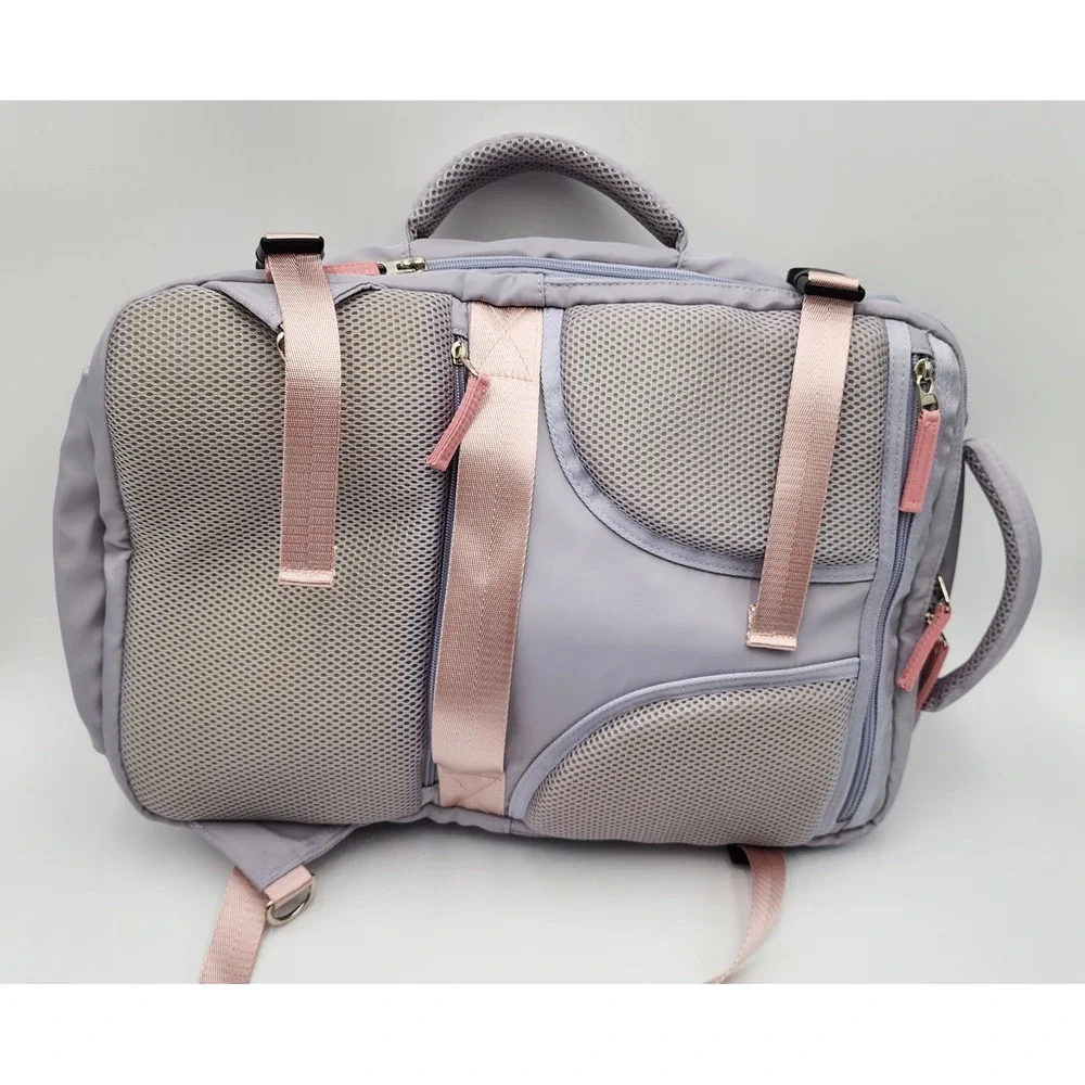 Hanples Travel Backpack Unisex Large Lavender NWT Multi-Pocket Laptop Bag